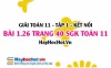 Bài 1.26 SGK Toán 11 tập 1 Kết nối tri thức